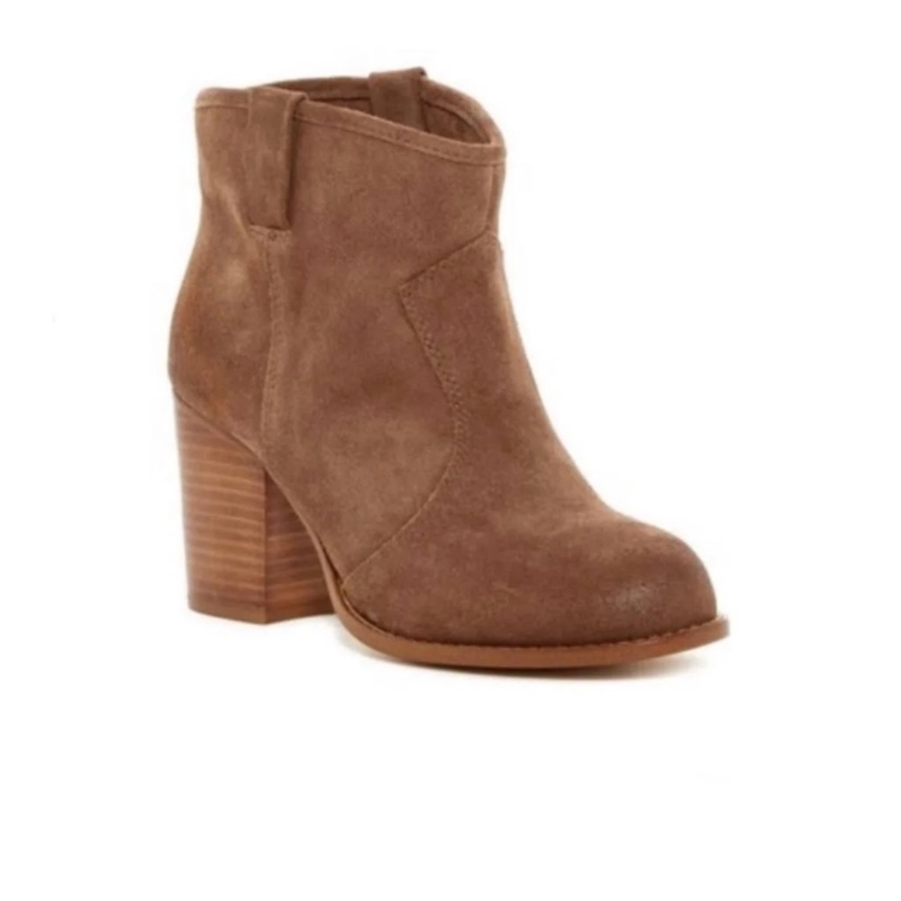 Splendid Shoes | Splendid Lakota Ankle Brown Booties Suede Western Block Heel